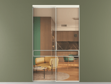 Перегородка Формато внутри проёма 2 створки