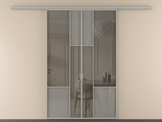 Перегородка Мозаик вдоль стены 2 створки