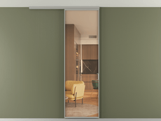 Перегородка Формато вдоль стены на потолок 1 створка