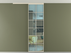 Перегородка Formato вдоль стены на потолок 1 створка