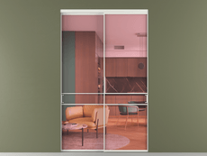 Перегородка Formato внутри проёма 2 створки