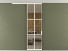 Перегородка Формато вдоль стены на потолок 1 створка