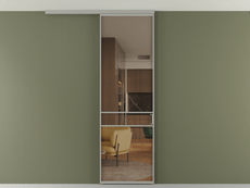 Перегородка Formato вдоль стены на потолок 1 створка