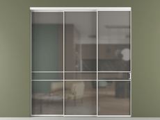 Перегородка Формато внутри проёма 3 створки с синхронным механизмом