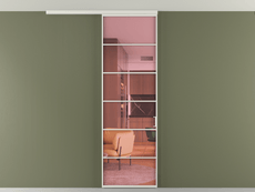 Перегородка Формато вдоль стены на потолок 1 створка