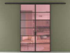 Перегородка Формато вдоль стены 2 створки