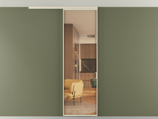 Перегородка Formato вдоль стены на потолок одностворчатая