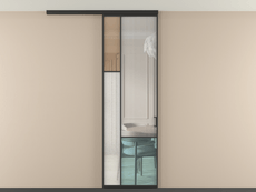 Перегородка Mosaic вдоль стены на потолок 1 створка