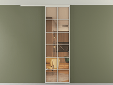 Перегородка Формато вдоль стены на потолок 1 створка