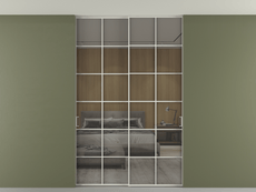 Перегородка Формато внутри проёма скрытое крепление в потолок 2 створки