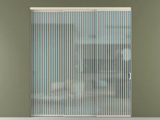 Перегородка Formato внутри проёма 3 створки с синхронным механизмом