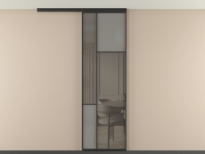 Перегородка Mosaic вдоль стены на потолок 1 створка