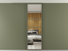 Перегородка Formato вдоль стены на потолок 1 створка