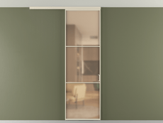 Перегородка Formato вдоль стены на потолок 1 створка