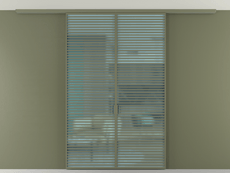 Перегородка Formato вдоль стены на потолок 2 створки