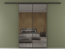 Перегородка Formato вдоль стены 2 створки