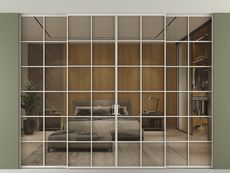 Перегородка Формато внутри проёма скрытое крепление в потолок 4 створки