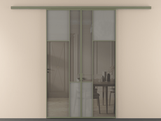 Перегородка Мозаик вдоль стены 2 створки