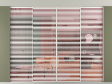 Перегородка Формато внутри проёма скрытое крепление в потолок 4 створки