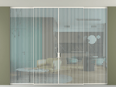 Перегородка Formato внутри проёма скрытое крепление в потолок 4 створки