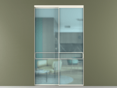 Перегородка Formato внутри проёма 2 створки