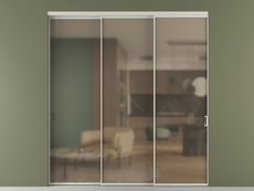 Перегородка Формато внутри проёма 3 створки с синхронным механизмом