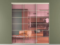 Перегородка Формато внутри проёма 3 створки с синхронным механизмом