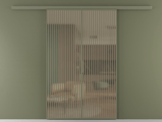 Перегородка Formato вдоль стены 2 створки