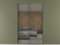 Перегородка Formato внутри проёма 2 створки