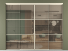 Перегородка Формато внутри проёма 4 створки