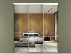 Перегородка Formato внутри проёма 3 створки с синхронным механизмом