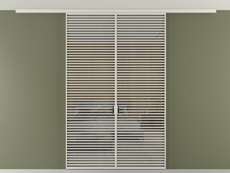 Перегородка Формато вдоль стены на потолок 2 створки