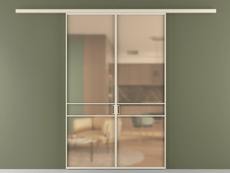 Перегородка Formato вдоль стены 2 створки