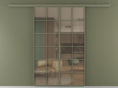 Перегородка Formato вдоль стены 2 створки