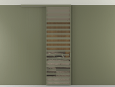 Перегородка Formato вдоль стены на потолок 1 створка