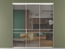 Перегородка Формато внутри проёма 3 створки