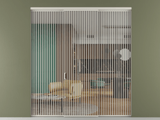 Перегородка Формато внутри проёма 3 створки