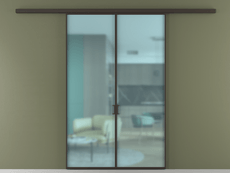 Перегородка Формато вдоль стены 2 створки