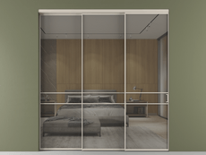 Перегородка Формато внутри проёма 3 створки с синхронным механизмом