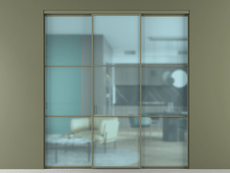 Перегородка Formato внутри проёма 3 створки