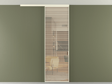 Перегородка Formato вдоль стены на потолок 1 створка