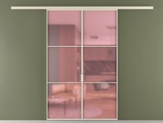 Перегородка Формато вдоль стены 2 створки