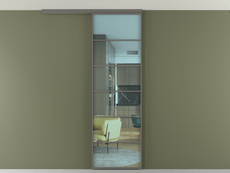 Перегородка Формато вдоль стены на потолок 1 створка