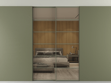 Перегородка Формато внутри проёма скрытое крепление в потолок 2 створки