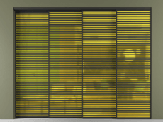 Перегородка Формато внутри проёма 4 створки с синхронным механизмом