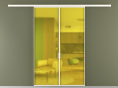 Перегородка Formato вдоль стены 2 створки