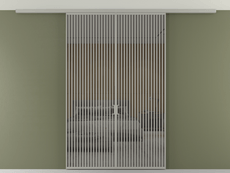 Перегородка Формато вдоль стены на потолок 2 створки