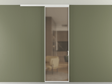 Перегородка Формато вдоль стены на потолок 1 створка