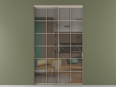 Перегородка Формато внутри проёма 2 створки