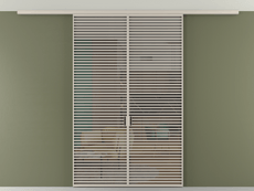 Перегородка Формато вдоль стены на потолок 2 створки